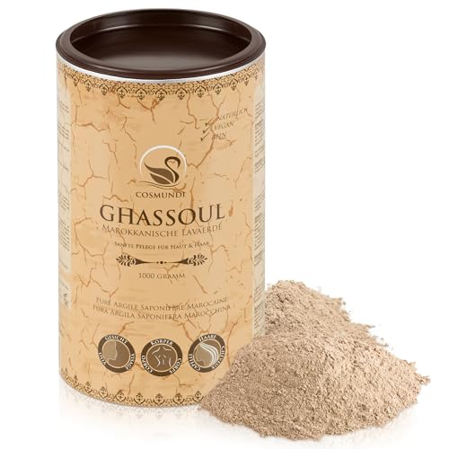 Cosmundi Ghassoul - Pura Arcilla Mineral Marroqui (Rhassoul) 1 kg - cuidado natural de la piel y el cabello