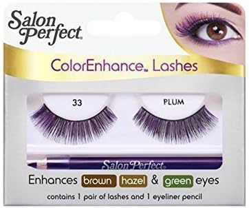Salon Perfect ColorEnhance Lashes #33 PLUM and 1 Eyeliner pencil by Salon Perfect