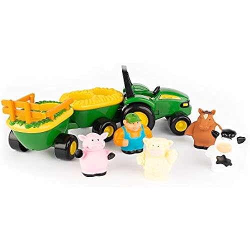 TOMY John Deere Animal Sounds Hayride Musical Tractor Toy