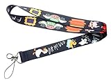 Premium Black Lanyard Friends TV Show Themed - Hook & Phone String - Keychains or ID Badge Holders