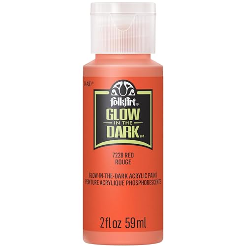 FolkArt Glow-in-the-Dark Acrylic Paint, 2 oz., Red