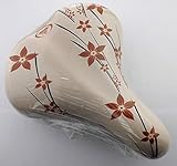 Fahrrad Sattel SMG Happy Flowers Creme - Braun 265 x 215 mm City Trekking