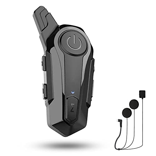 Casque de moto Bluetooth avec intercom 1000m étanche IPX6