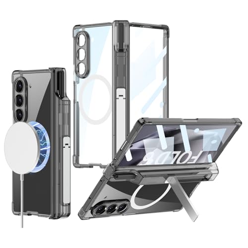 Coque magnétique Galaxy Z Fold 6 avec porte-stylo et béquille