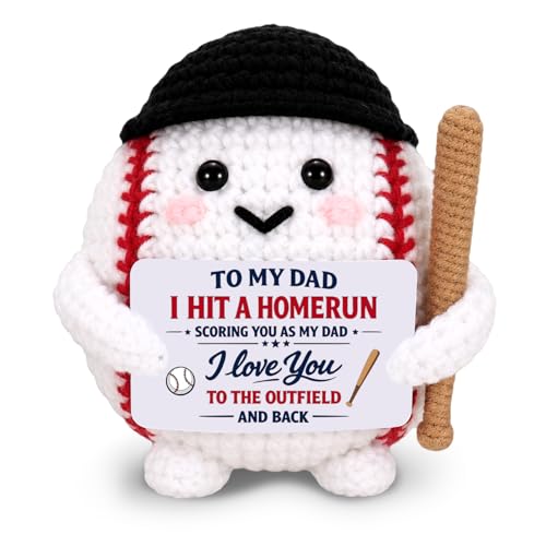 Papa Fathers Day Baseball Gifts for Men Dad from Daughter Son Papa Baseball Stuff Balls Crochet Accessories for Men Best Dad Ever Birthday Gifts for Him Daddy for Baseballs Players Husband Crochet
