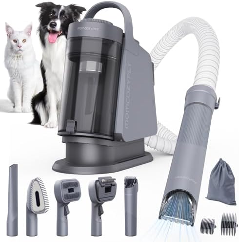 Dog Grooming Kit, FurEase Dog Grooming Vacuum with Dog Clippers for Grooming, 13000Pa Powerful Dog Vacuum for Shedding Grooming with 5 Pet Grooming Tools