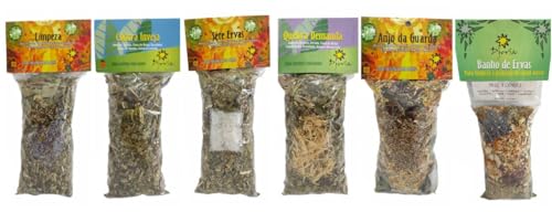 Kit com 12 Banhos de Ervas Naturais Para Limpeza Espiritual - Pro...