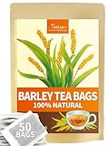 TeeLux Barley Tea Bags, Pure Roasted Barley Tea, Caffeine Free, Sugar Free, Nutty Flavor, 2g x 50 Bags