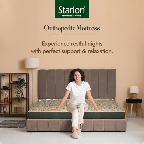 Image of Orthopedic Foam Mattress | Dual Comfort Design | Spine Alignment | 5- Years Warranty | Medium Firm | 3 Layered Orthopedic Mattress | Queen Size (48x72x6 Inches)