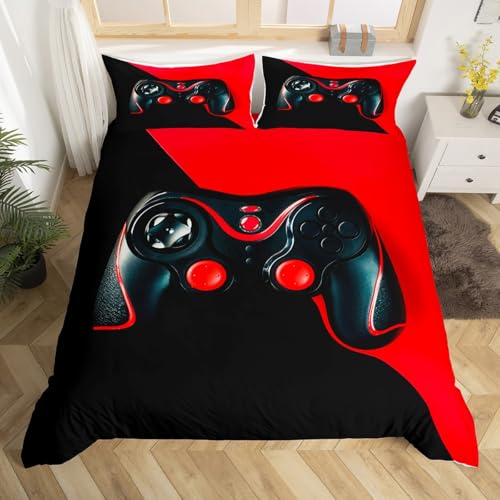 Juego de Funda de edredón niños niños, trolador de Videojuego de habitación de niños,Ropa de Cama Individual,Juego de Funda de edredón Individual 1 Funda de Almohada