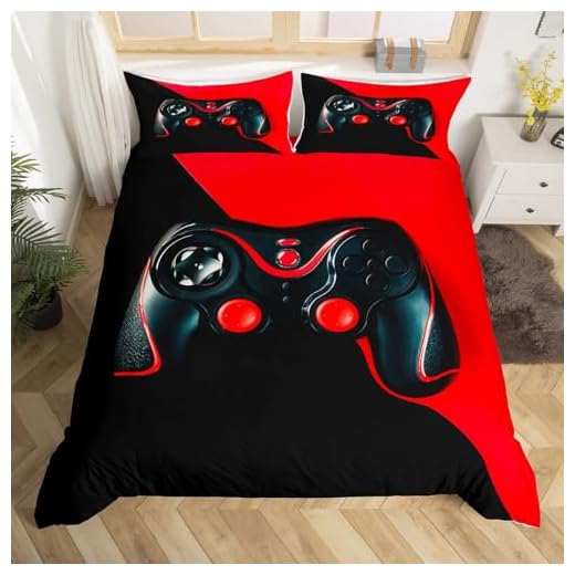 Juego de Funda de edredón niños niños, trolador de Videojuego de habitación de niños,Ropa de Cama Individual,Juego de Funda de edredón Individual 1 Funda de Almohada