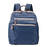 [IMAI BAG since 1977] イマイバッグ QUAY キー ナイロンｘ牛革リュック 本革 シニア レディースリュック 軽量 牛革 撥水 軽い 99373_e (ネイビー)