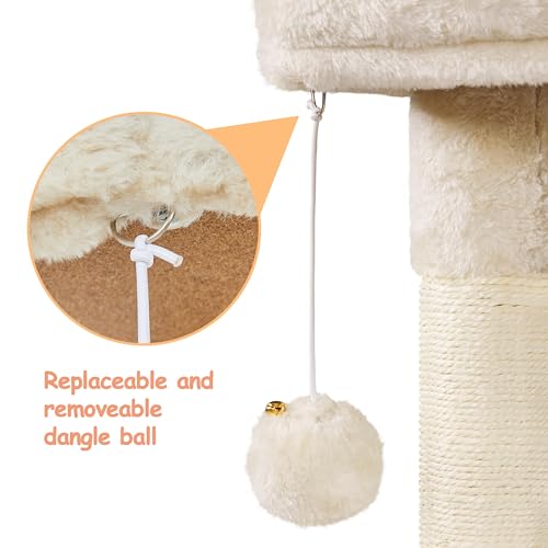 Árbol para gatos Torre de juego para interior beige miniatura 5