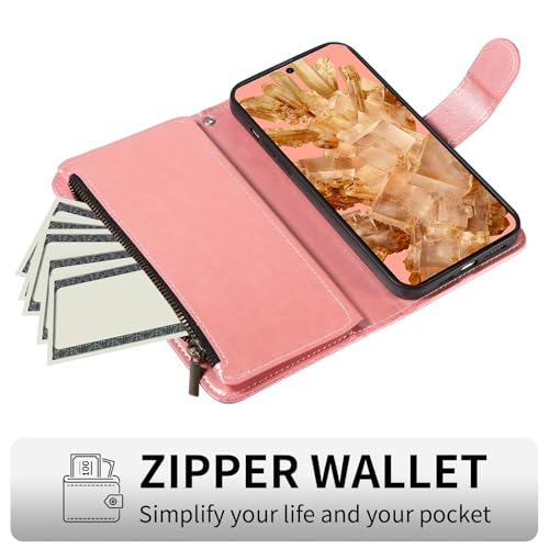 Etui Pixel 8 avec Porte-Carte Fleuri Idéal pour Sorties Chic et Mains Libres - 4