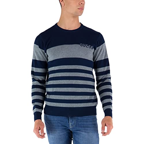 GUESS maglia uomo maglioncino con orlo e polsini