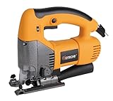 Hoteche 80mm 600W Stichsäge - 0-3000rpm Leerlauf, Gelb, Farbige Verpackung