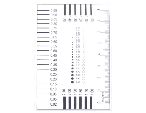 Image of High Precision 1 Micron SEC Size Estimation Chart Transparency Defect Diameter Area Measure 1 /5 /10 Pieces Pack (1, 2)