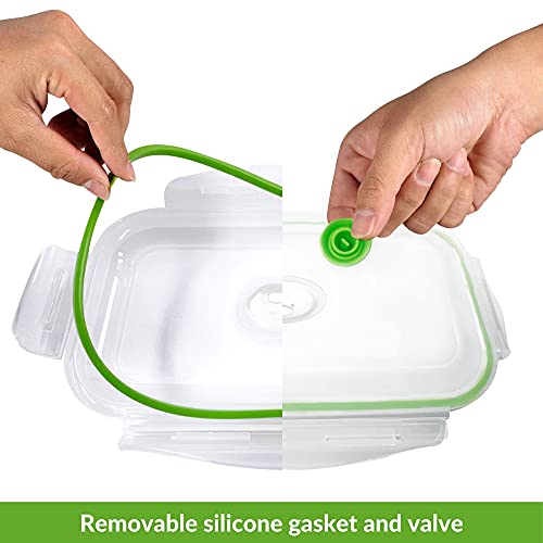 Lasting Freshness 19 Piece Vacuum Seal Food Storage Container Set, Rectangle #TOP6