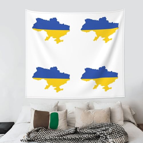 Tapiz de Ucrania grande de 152 x 130 cm como manta artística para pared 4