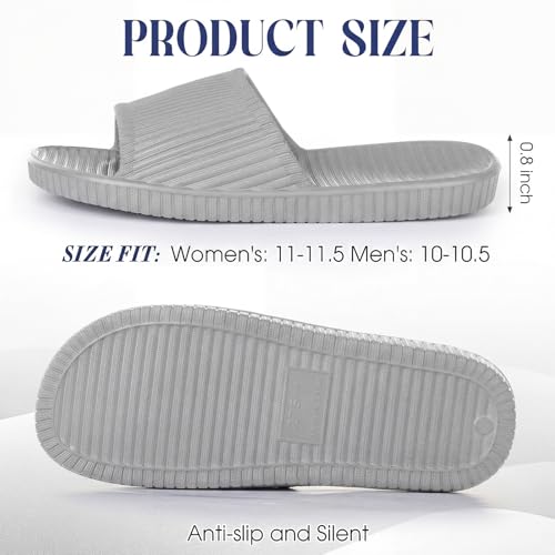 Image of Shyyween 6 Pack Non Slip Shower Slides Lightweight Bath Slippers for Women & Men Pool Sandals for Home Hotel Gym Spa Pool