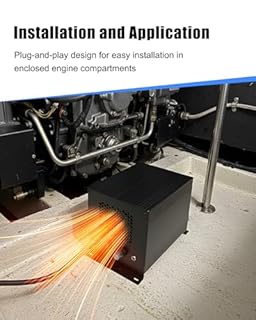 Upgraded Boat Engine Compartment Heater 400W/800W Adjustable, Marine Bilge Heater with Self-Regulated PTC Element and Waterproof Fan, Winter Freeze Protection for Boats RVs Campers Greenhouses