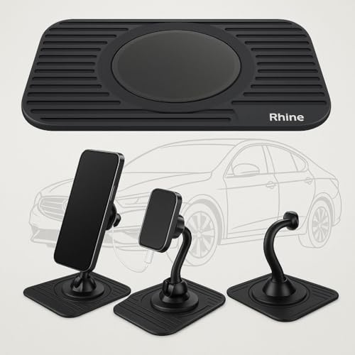 Anheftbare Armaturenbretthalterung mit tragbarer, ultradünner Gummimatte für TomTom, Handys, Garmin, Navman oder Mio