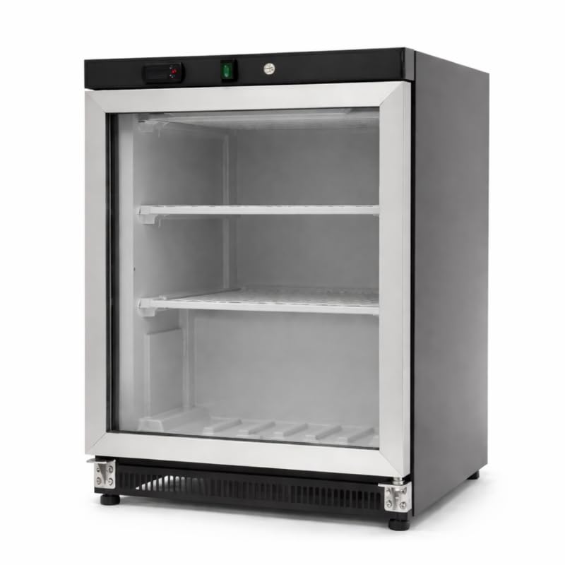 Générique Armadietto refrigerato negativo 200 litri - Congelatore con porta vetrata telaio in acciaio inox