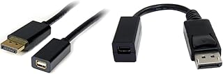 StarTech.com 3ft (1m) DisplayPort to Mini DisplayPort Cable - 4K x 2K UHD Video - DisplayPort Male to Mini DisplayPort Female Adapter Cable & DP2MDPMF6IN 6-Inch Display Port to Mini Display