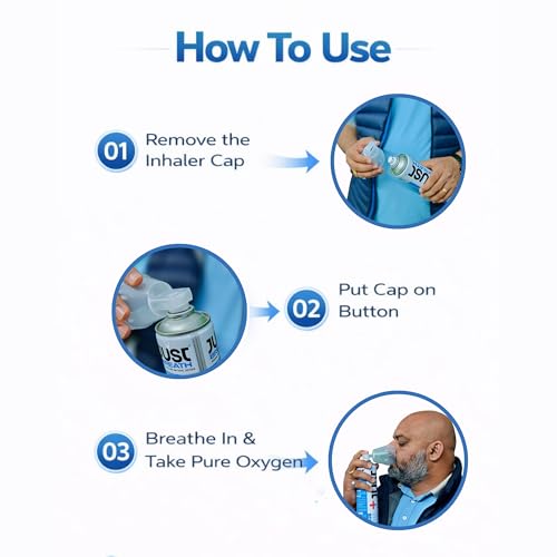 Image of Just Breath Liquid Oxygen Drops /Portable Oxygen Can /Respiratory Support for Health, Recovery, Sports, Outdoor Performance & Altitude /Fresh Pure Natural Canned Oxygen (12 Litre, 250+ Spray, Pack of 12)