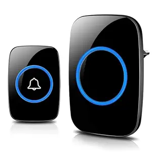 Stavae Wireless Door Bell for Home, Wireless Calling Bell for Home,Office,Shops Wireless Doorbell Operating at 1000ft(300m),IP44 Weatherproof Button,Mute Mode,60 Melodies,5 Volumes with LED Indicator