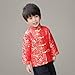SZCQ Little Boys Dragon Tang Coat Long Sleeve Chinese Clothing Children Costumes Boy Jackets Outfit Tops (Red, 8)