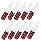 PACKOVE 10stücke Nasensprühflaschen Braun Pet Nachfüllbare Feiner Nebel Nasal Spray Flaschen Tragbar Wiederverwendbar Kompakt Für Reisen Und Allergien