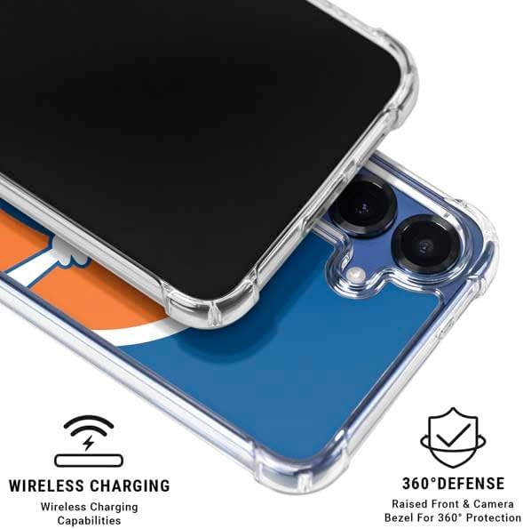 Skinit Clear Phone Case Compatible with Galaxy S25 Plus - Officially Licensed NFL Denver Broncos Retro Logo Design