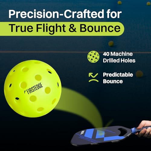 Image of PRO - 40 USAPA Approved Pickleball Ball Outdoor (Set of 3) | Single-Piece Rotational Molded | 40-Hole Design | Durable High-Performance Balls for All-Weather Play
