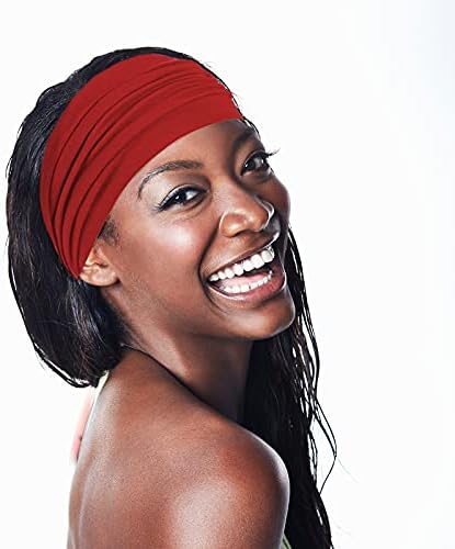 Nakerfop 4 Pack Wide Headbands for Women, Elastic Head Bandana Hairbands Non Slip Print Knot Headwraps for Sports, Yoga, Running, Cycling 6 Nakerfop 4 Pack Wide Headbands for Women, Elastic Head Bandana Hairbands Non Slip Print Knot Headwraps for Sports, Yoga, Running, Cycling