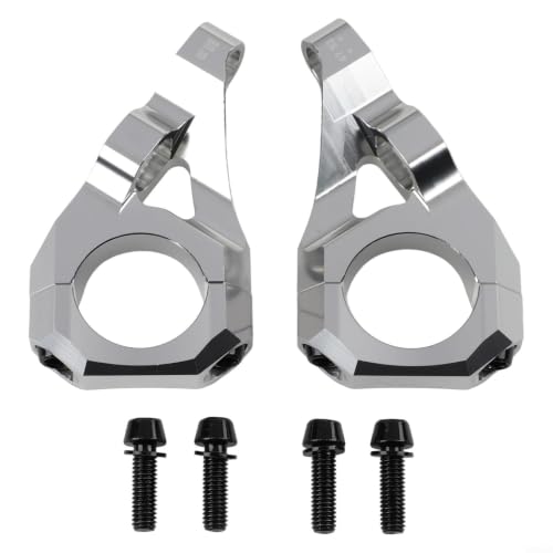 Direct Mount Stem 31.8mm CNC 6061 Aluminum Alloy 2 Pieces Lightweight Split Design for Dual Crown Forks DH Mountain Bike Compatible for Surron for Light Bee Dirt Bike(Silver)