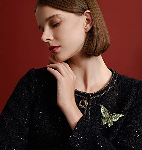 Image of Variety Styles Butterfly Brooch - Multi-Color Rhinestone Crystal Brooch Pin Cute Butterfly Shape Corsages Brooches Decoration Gift for Women