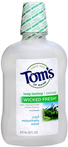 Tom's of Maine Wicked Fresh! Mouthwash Cool Mountain Mint 16 oz (Pack of 7)