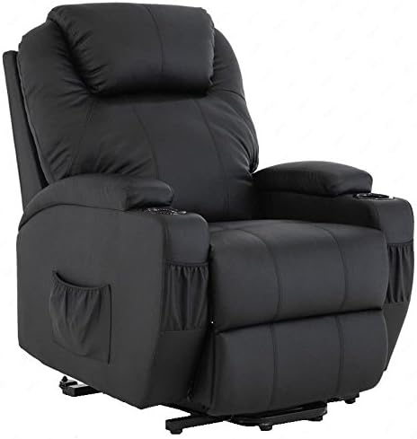 Elite Care Cavendish electric riser and recliner chair with drink holders - choice of colours (Black) rise and recline