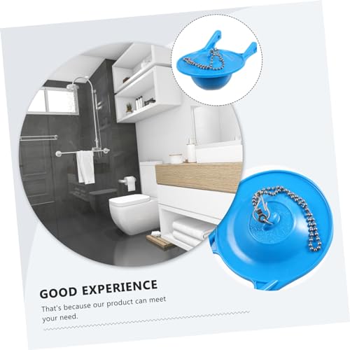 COOLHIYA 3 Water Tank Drain Valve Toilet Tank Ball Toilet Parts inside Tank Toilet Ballcock Toilet Replacement Parts inside Tank Toilet Flapper Seal Toilet Seal Water Case Sky-blue Rubber - Thumbnail 6