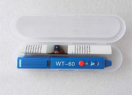Image of Magnetic Polarity Tester with ±5mT Sensitivity, One-Button Operation for Electric Motors /Coils /Magnets Assembly - LED N /S Detection Pen, Portable Gauss Meter with 10-Hour Battery