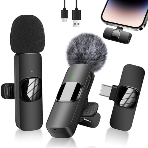 Micro Cravate sans Fil pour iPhone/iPad/Téléphone Android/Ordinateur Portable, Micro Cravate,...