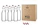 Kware - Best Large Swing Top Glass Bottle [33.75 oz/1 liter] - Giara Glass Bottle with Stopper - Caps Gasket Seal Airtight, for Kombucha, Oil, Vinegar, Beverages, Kefir - Clear [Set of 6]