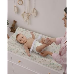 Blissful Diary Muslin Changing Pad Cover for Girls Boys Ultra Soft Breathable Cotton Baby Diaper Change Table Pad Covers 2Pack Roman GreenLeaf