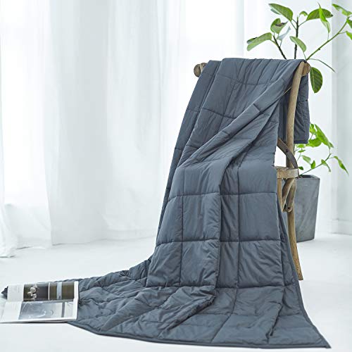 Premium Cotton Weighted Heavy Blanket Couple | 80''x90'',30lb | Adult Women Men | King Size | Dark Grey - Thumbnail 7