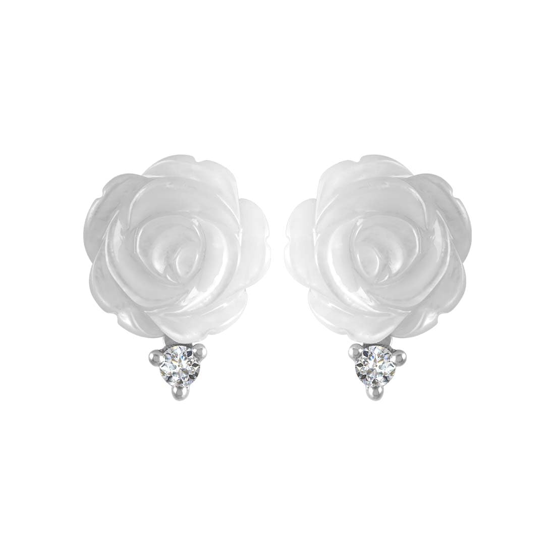 Rihi By P.C.Chandra Mother Of Pearl White Rose Stud Earrings|White Pearl|Gift For Her|925 Sterling Silver|Authenticity|Cubic Zirconia|Weight is 2.02 grams (B0CTQVHLBY) Amazon Price History, Amazon Price Tracker
