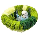 ☮Einfach zu installieren: Dieses Produkt ist mit einer Schraubenmutter ausgestattet, die das Vogelbett stabil am Käfig befestigt und den Vögeln mehr Komfort bietet. Das robuste Design verhindert, dass Haustiere es wegziehen oder beißen, was die Sicherheit und Lebensdauer erhöht.