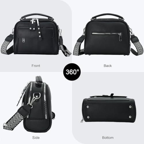 Image of MOCA Womens Handbag Multi-pocket Messenger Bag PU Leather Tote Bag Crossbody Sling Bags Shoulder Bag,Gifts for women & Girls