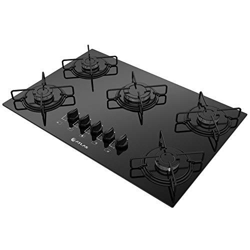 Cooktop À Gás Atlas Com 4 Bocas Ágile Com Mesa De Vidro