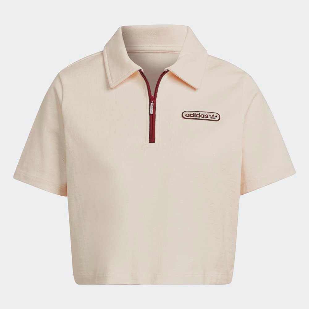 adidas Originals Womens Crop Zip Polo Shirt